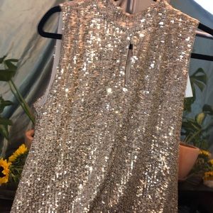Gold Sequins Calvin Klein